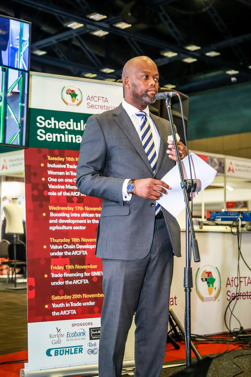 Today, during the Value Chain Development Seminar, the Secretary General of the AfCFTA Secretariat H.E. <a href="/MeneWamkele/">Wamkele Mene</a> emphasized the importance of local content development as part of the implementation of the AfCFTA. #AfCFTA #IATF2021 #trade #valuechaindevelopment