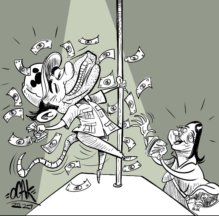 ocak_cartoon's tweet photo. A derroCHAR campaña #prepagada #dinero a raudakes.
#exministra de las #tic #karenabudinen #alejandrochar
#candidatopresidencial #exministra #tic #losdesiempre https://t.co/l41A2YkEGD