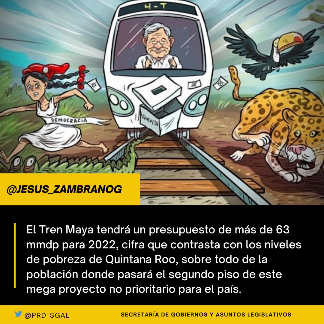 PRD_SGAL's tweet photo. ⁉️ Este gobierno asigna presupuesto de miles de millones de pesos para proyectos que no son prioritarios para lxs mexicanxs; mientras la pobreza y desigualdad crecen ⁉️
¡Urge reenfocar los esfuerzos gubernamentales para atender las causas de la gente! ⚠️
https://t.co/15jvHMkx4g https://t.co/HtoUdwoHlv