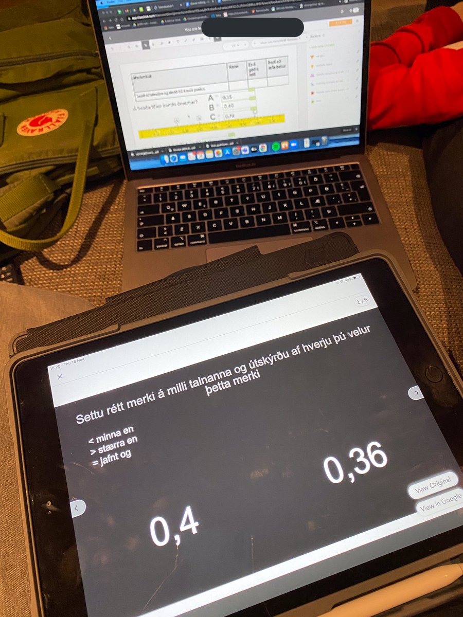D4 í #12dagaTwitter kemst ekki í gegnum daginn án þessara tveggja, elska að láta tölvuna, ipadinn og símann tala saman 👌 #menntaspjall