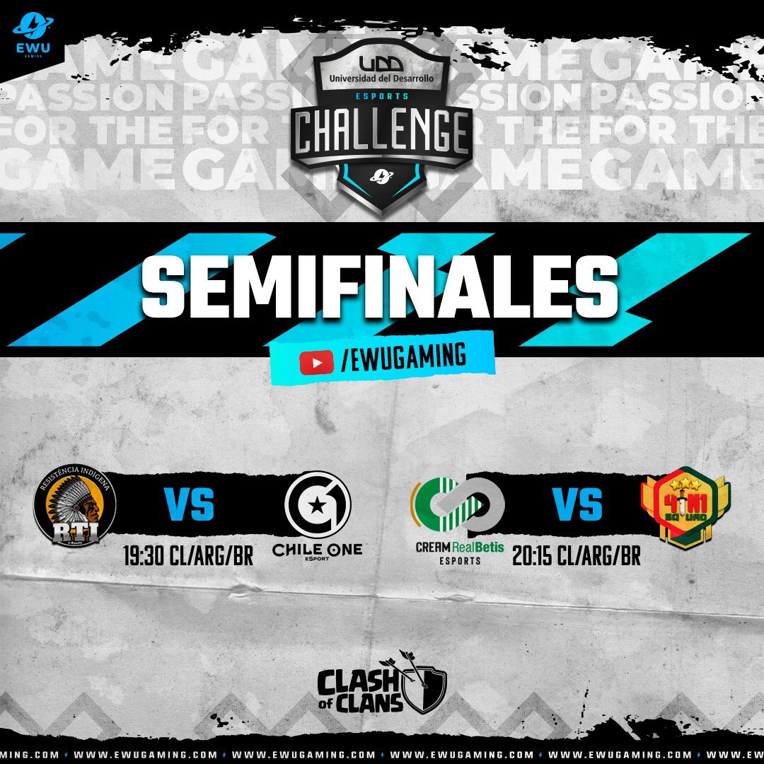 EWUGamingMobile's tweet photo. 🔊Tremendo está lo que se viene hoy desde las 19:30h por nuestro canal de YouTube ⚡️EWU Gaming⚡️

🔥@UDD_cl eSports Challenge🔥 🔥Semis y Gran Final - HOY!!!🔥
🔥@ClashofClans 🔥

#ClashOfClans #EWUGaming #UDD #gaming #eSports https://t.co/ztCCIohWzu