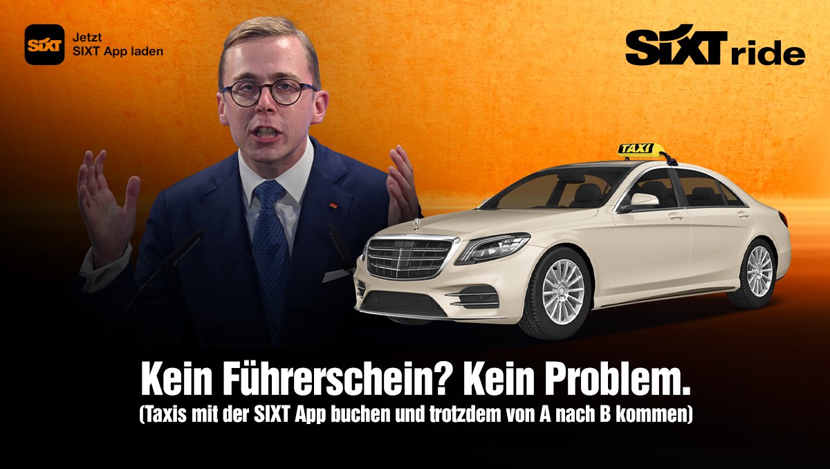 Wenn’s auch mal ohne Führerschein gehen muss - wir helfen immer gern. #SIXTDE #SIXTride #philippamthor