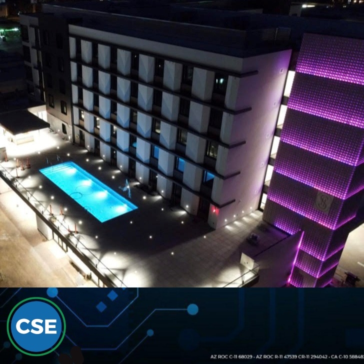 CanyonStateElec's tweet image. We are proud of the progress being made at the DC Hotel. Here is a view of the illuminated pool at night. Enjoy!