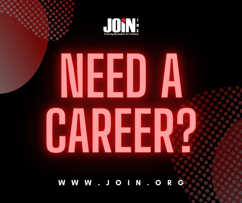 🚨 Lost your job? 
🚨 Terminated? 
🚨 Laid off? 

Through JOIN Inc., individuals in Northern Nevada and the Lake Tahoe Basin can engage in career exploration to discover a well-paid and well-suited career path.

Visit join.org✨