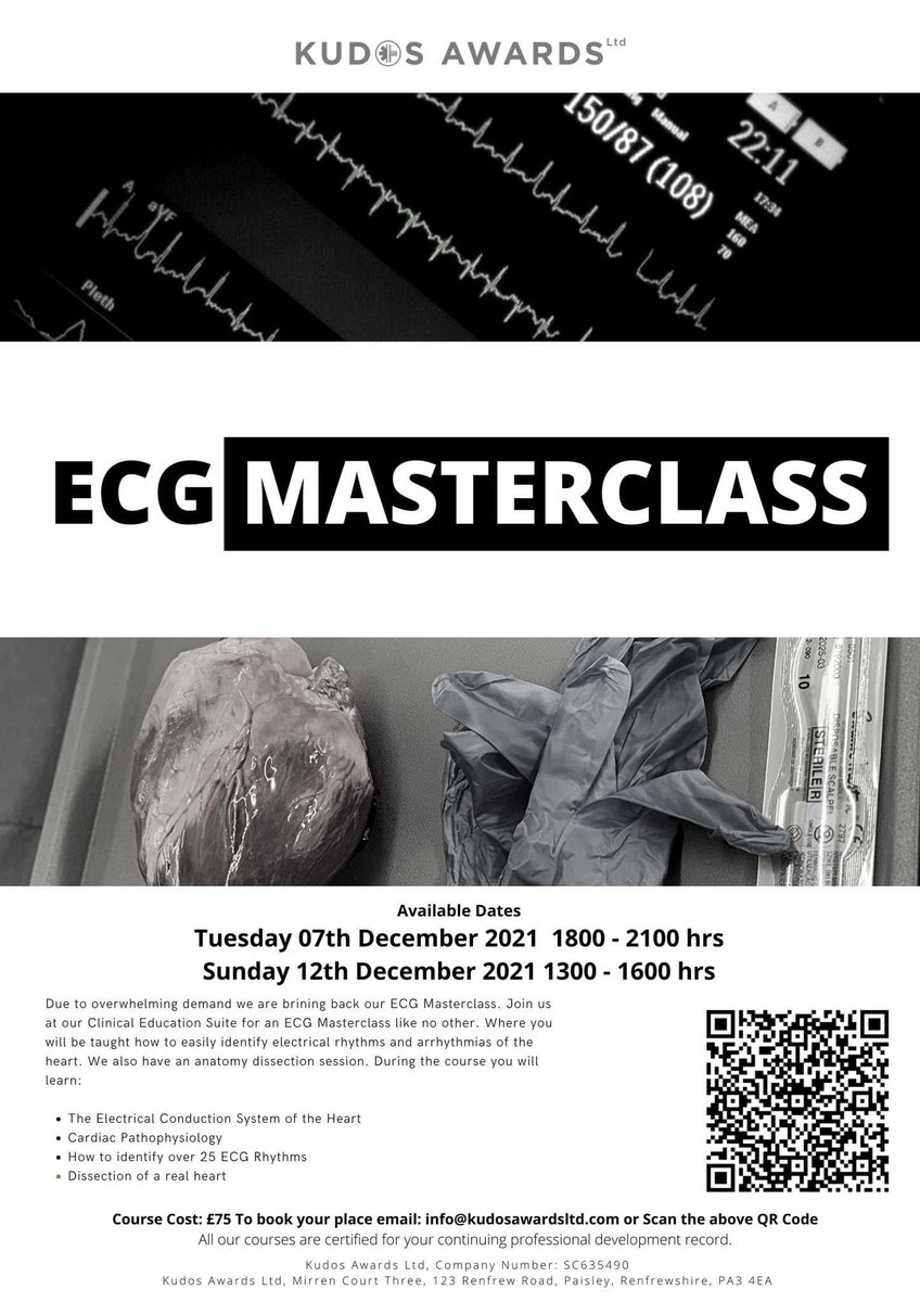 You talk, we listen! Back by popular demand our interactive ECG Masterclass. This class, carried out at our Clinical Education Suite provides the most up to date and comprehensive rhythm recognition course. #ecg #cpd #training #emt #paramedic #anp #criticalcare #ambulance