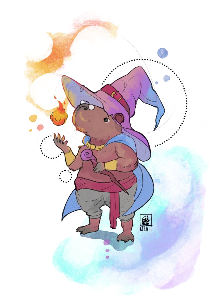 Gerallff's tweet photo. Capivara mago do Arthur  🐾🔮

#geralf #pet #dog #art #digitalart #digitaldrawing https://t.co/kgz3V9WGwz