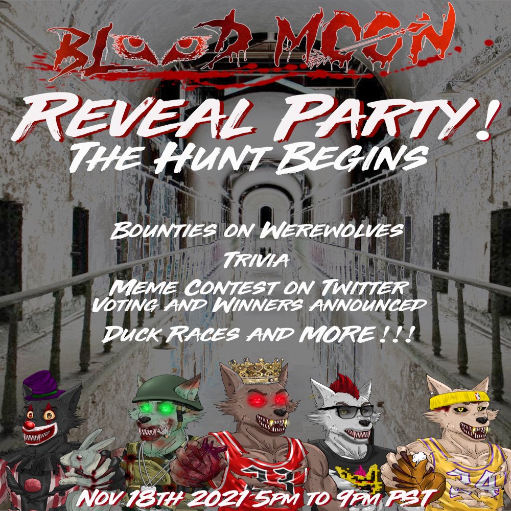 wtfJM0NEY's tweet photo. .@BloodMoonNFT reveal party tonight.  FULL BLOOD MOON IRL.  Discord link bio.  No one does it like these guys… #BloodMoonNFT https://t.co/x5dFSvsLBw