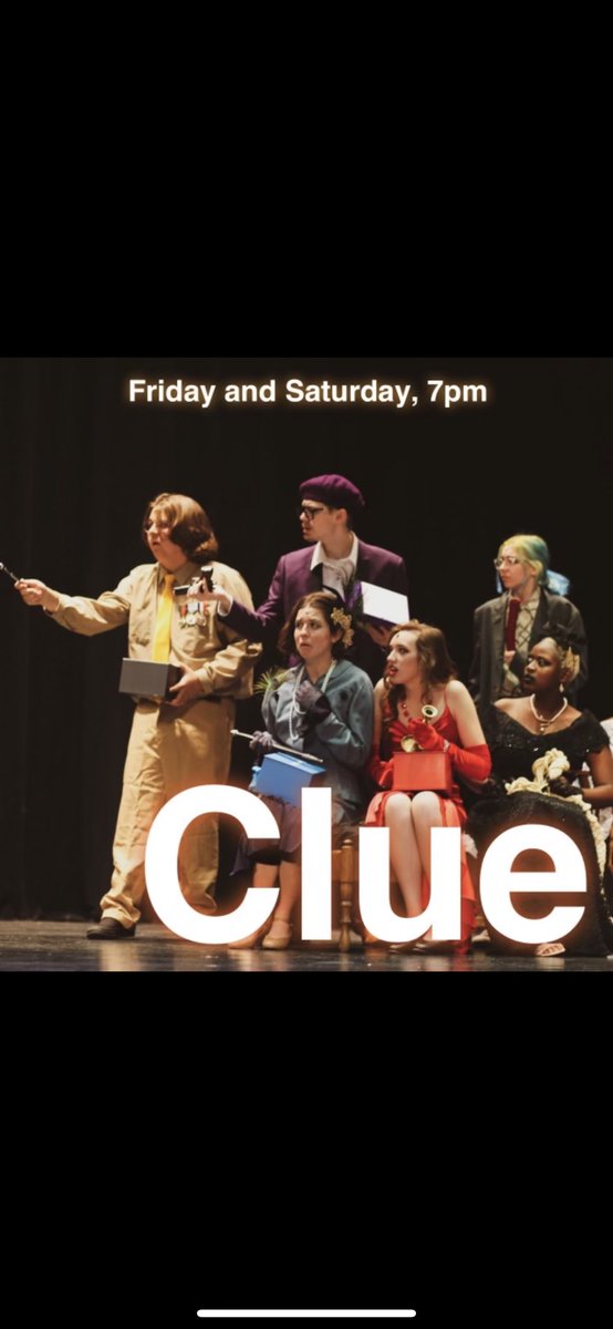 pmhs_presents's tweet photo. Opening night is TOMORROW! Can you solve the mystery? Come find out tomorrow or Saturday at 7pm! 

#whodunnit #pmhstheatre 🔎❓ https://t.co/RTAUqJLHOZ