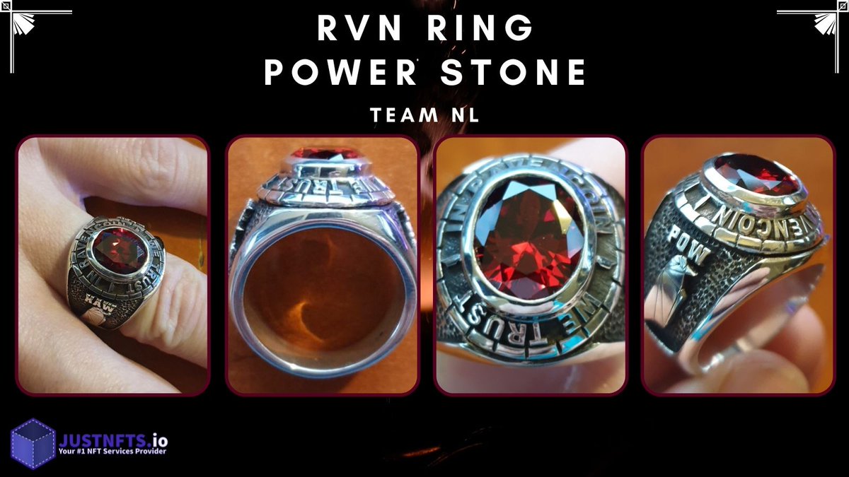 Hey #Ravenites! We got another special auction happening at #JustNFTs! Place your bids on an actual silver #Ravencoin Ring by <a href="/TeamNLNFT/">TeamNL 🅁🅅🄽</a>! If you support #RVN then you want this physical ring and #NFT in your collection! Don't miss out! 😄 bit.ly/3DyvrJd #RingNFT