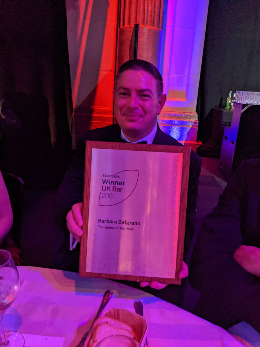 LauraPoots's tweet photo. Congratulations to Barbara Belgrano @PumpTax - Tax Junior of the Year! #ChambersUKBarAwards https://t.co/00tYYxvQCh