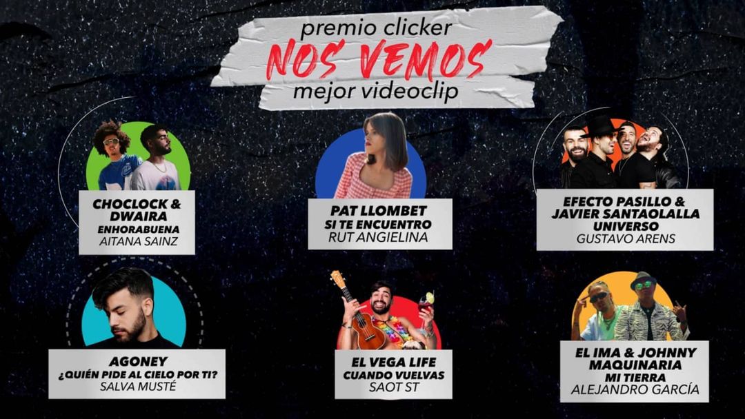 AgoneyDaily's tweet photo. ¡Enhorabuena Agoney! Termina la #GalaDeNominados de los premios #Clickers de @click_roll y @Agoney consigue dos nominaciones:
🔴 NOS VEMOS: Mejor vídeo #QuienPideAlCieloPorTi de @salvamuste
🔴 CHACHO: Mejor grupo/artista
#MadeInCanarias #Clickers21 https://t.co/J3bHFfvuHk