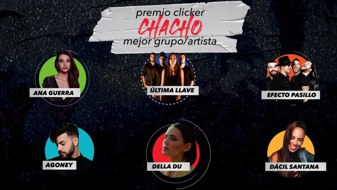 AgoneyDaily's tweet photo. ¡Enhorabuena Agoney! Termina la #GalaDeNominados de los premios #Clickers de @click_roll y @Agoney consigue dos nominaciones:
🔴 NOS VEMOS: Mejor vídeo #QuienPideAlCieloPorTi de @salvamuste
🔴 CHACHO: Mejor grupo/artista
#MadeInCanarias #Clickers21 https://t.co/J3bHFfvuHk