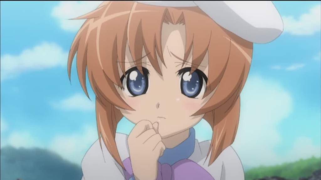 the cute character of the day is rena ryuugu from higurashi! on the outside...