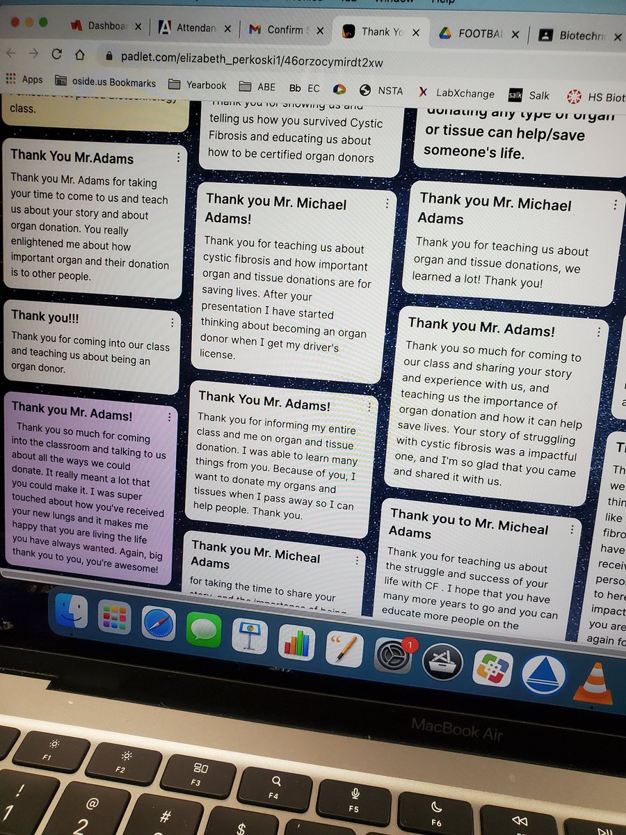 My students were so appreciative hearing from an organ recipient that has CF. Any time we can connect their learning to the real world makes such an impact! #ngss <a href="/LifesharingSD/">Lifesharing</a>