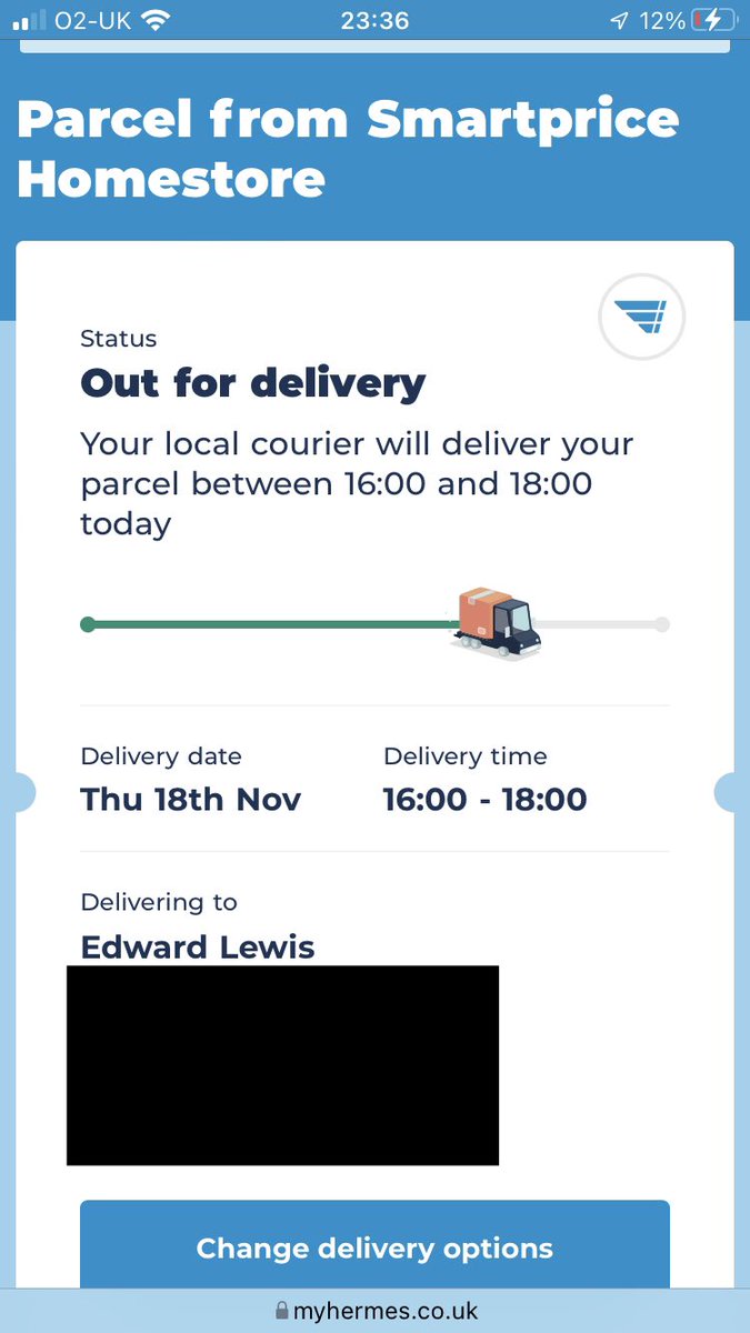 Every time @Hermesparcels you never deliver things on time