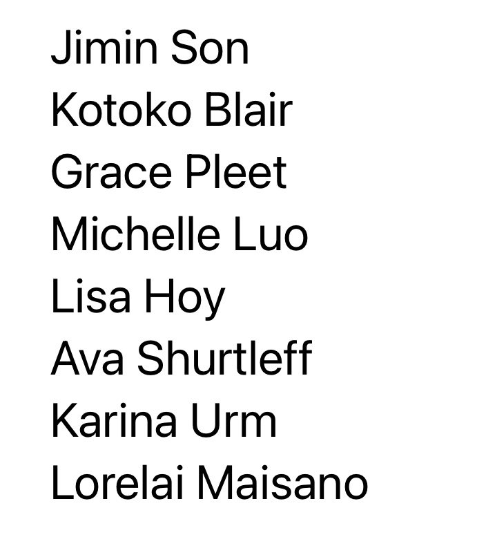 A Wildcat R💚AR is extended to the following student athletes as they compete in the state championship meet tomorrow. WE are rooting for you &amp; are proud of your accomplishments. ⁦<a href="/NoviStuCo/">Novi Student Council</a>⁩ ⁦<a href="/NCSD/">Novi Community School District</a>⁩ <a href="/NoviGirlsSD/">novi girls swim and dive team:)</a>⁩ #NoviPride