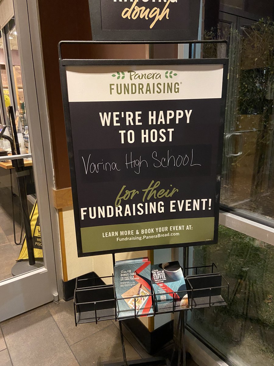 Supporting the <a href="/VarinaHighPTSA/">Varina High PTSA</a> tonight! There’s still time left to come out tonight until 8pm at the Panera on Laburnum.