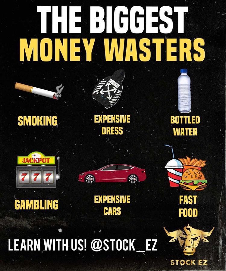 stock_ez's tweet photo. We always hear people complaining  that they don’t have enough money to invest. By avoiding these 6 money drainers you will set yourself up for both the short term and long term.
#StockMarket #mutualfunds #IfIHadATrillionDollars #trader #Binance #Bitcoin #Coinbase #investing https://t.co/1PtB5AWRgk