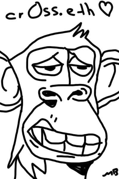 CrossInvests's tweet photo. I paid 1 eth for a fan art of my bored ape and this is what I got https://t.co/EGkn6Yzhhm