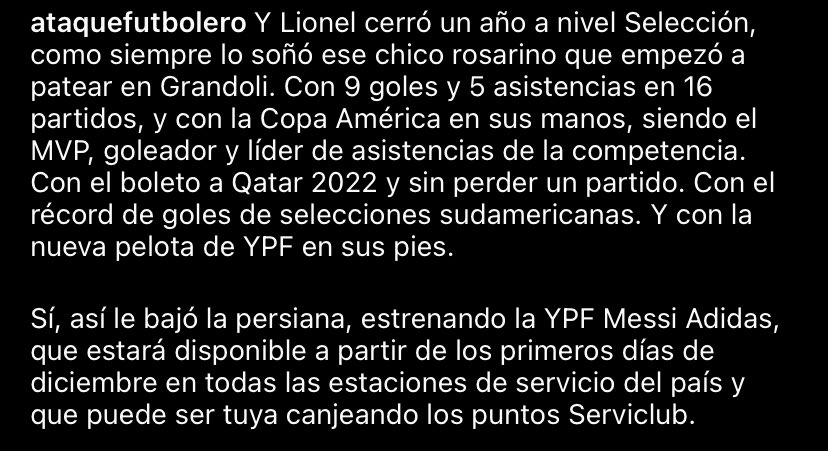 No me digas que Lionel no se merece el Balón de Oro y la nueva pelota de <a href="/YPFoficial/">ypfoficial</a>…

#EnEsteSueloHayFútbol, pfff. Y cuánto. 🪄🇦🇷