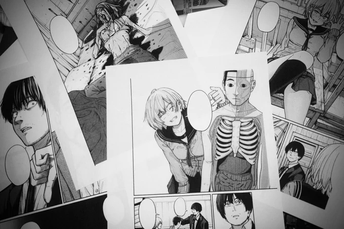 今日発売の月刊ウルトラジャンプで『新しいきみへ』の第三話『起の回』が掲載されています。
ありがたいことじゃ・・・。
教師と生徒が仲良くイチャイチャしつつ、人が死にます。

ぜひぜひ読んであげてください。 