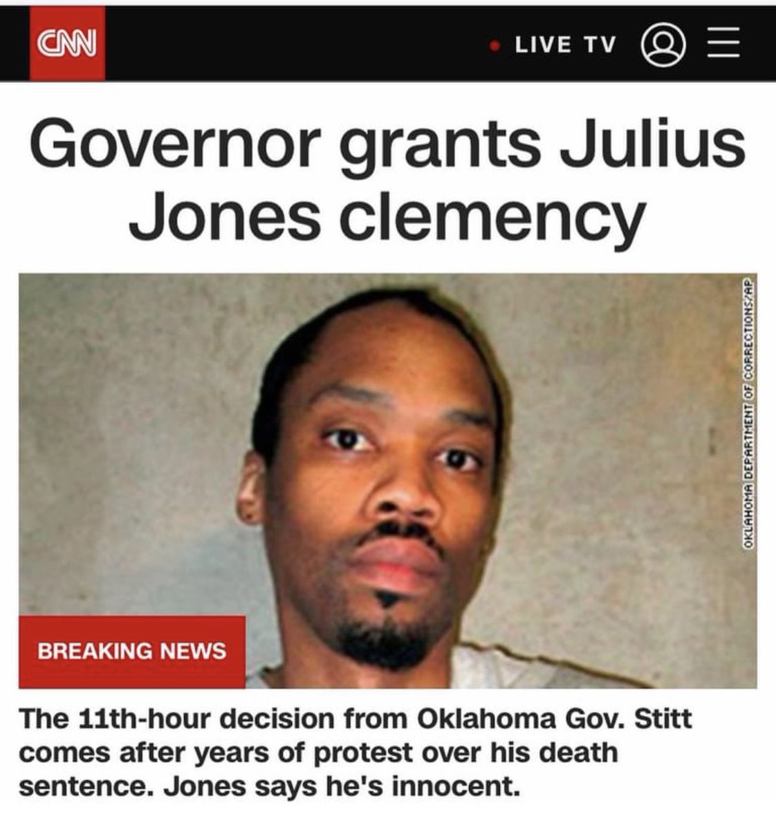 ericagimpel's tweet photo. Clemency was granted! Yes

Power of the people!✊🏽

Next Step: Exoneration
#justiceforjulius https://t.co/JhRm48fPQ9
