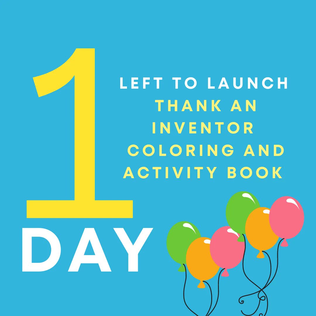 mclaurinwrites's tweet photo. It's Coming! Only 1 more day until the #launch of #ThankanInventor #Coloring and #ActivityBook! I hope yall are ready to place your orders and help me drive this #stembased #activity #book all the way to #1! Who's excited? This chick!
#booklaunch
#ColoringBook
#coloring https://t.co/vj66xvvPwb