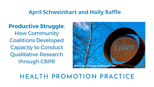TheHPPJournal's tweet photo. “In struggle there is learning & in learning there is power”. Learn how #empowermentevaluation helped guide community coalitions through the rough parts of building #communitycapacity. #Freeread thru Dec: https://t.co/jmySaWypOA @PIREResearch @HollyRaffle @OhioSOPHE @KathleenMRoe https://t.co/Z1pYPteaYk