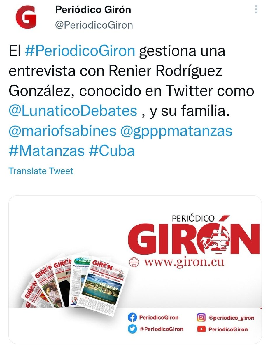 VictorDuenasCU's tweet photo. 🔴 Alerta| La dictadura de seguro comenzará a difamar y a usar a la familia de @LunaticoDebates para justificar el arresto.
En lo que a mi respecto, no creo ni tomo como verídico ninguna información que pueda salir de algún medio estatal.

#FreeLunatico https://t.co/sNEy8sy3Pe