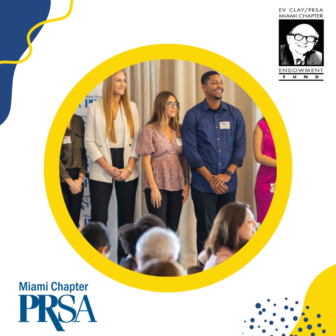 Meet some of our 2019 Ev Clay/PRSA Miami Chapter Endowment Fund scholarship recipients! These students were recognized for their outstanding accomplishments in PR and were each awarded a $2,750 scholarship check.

Donate today: givemiamiday.org/prsamiami

#givemiamiday2021 #pr