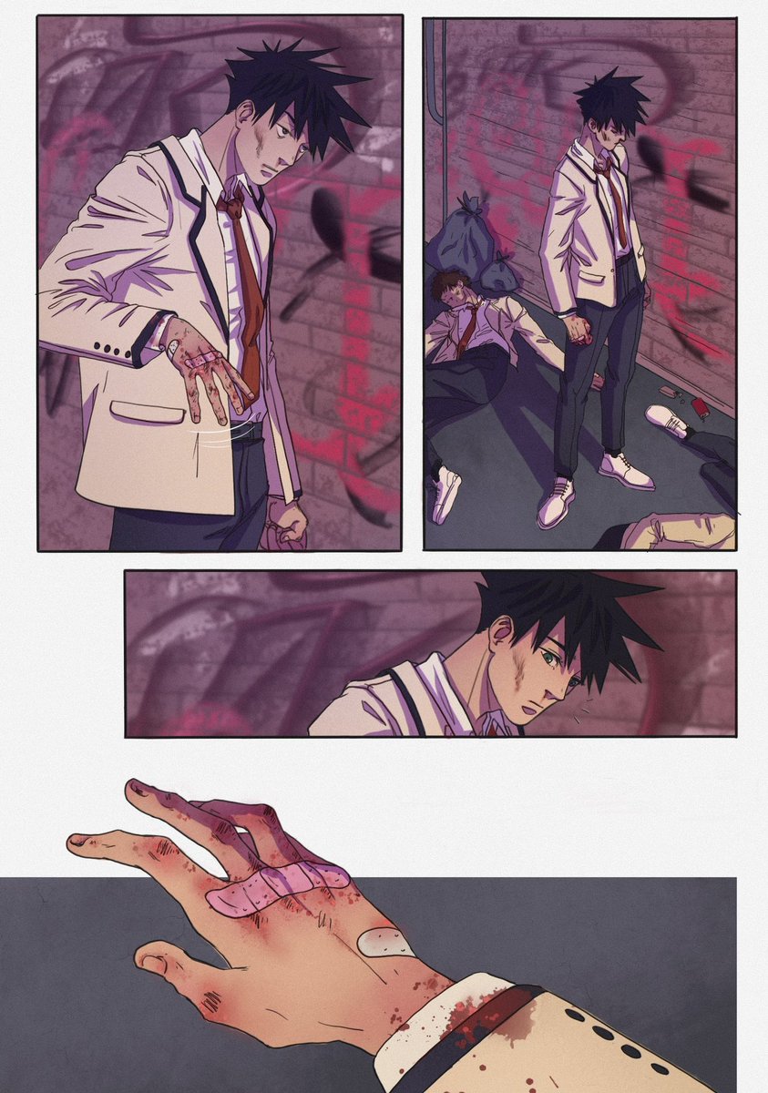 nijuunisai1's tweet image. no curses au where Yuji and Megumi met in middle school
#itafushi