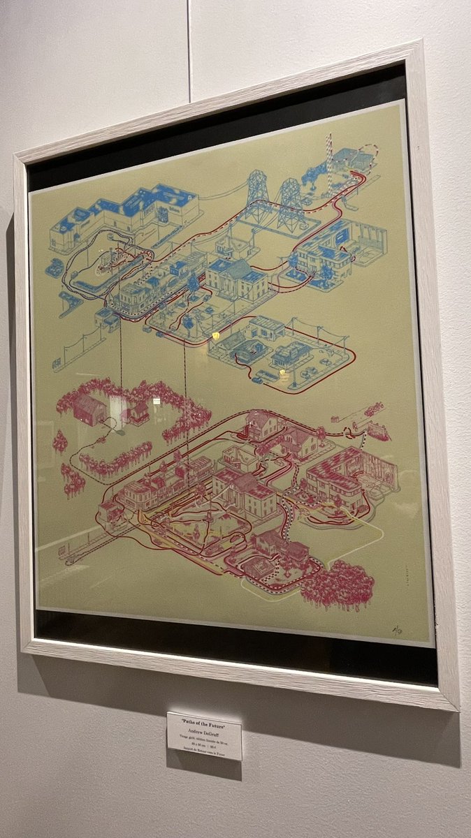 IsabelleUnif's tweet photo. #Cinemaps : Exposition de #AndrewDeGraff très sympathique à la @FrenchPaperArtC sur sa cartographie des déplacements des personnages dans les films cultes. Expo visible jusqu’au 28/11. Le très beau livre, qui en est tiré, est disponible chez @YnnisEditions et achetable sur place. https://t.co/3RHhDRRPbN