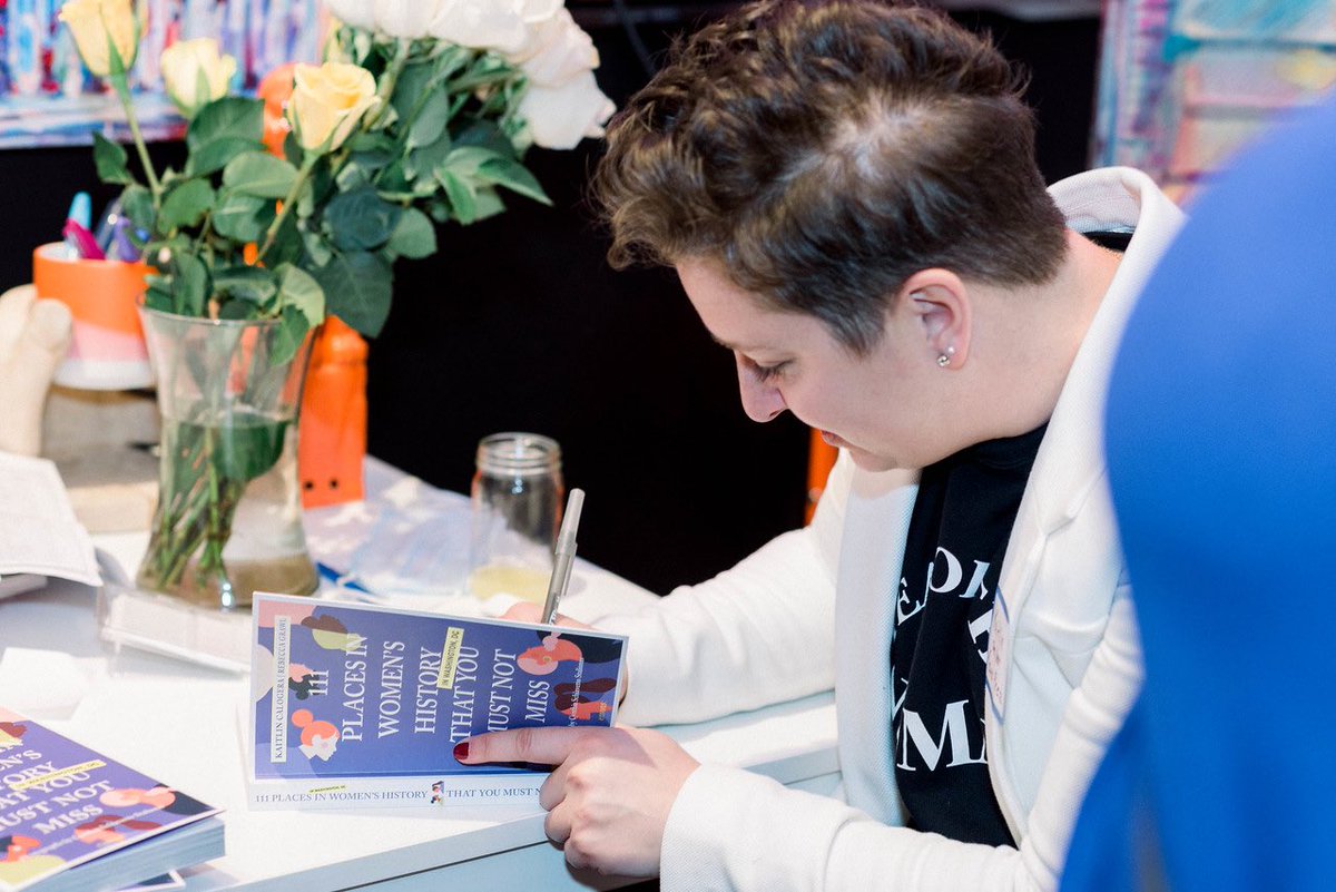 atourofherown's tweet photo. Write a book, sign a book! We were so proud to sign copies for all our favorite #TOHOdc fans as well as some VIP guests. It was an honor to sign a book that will live in the archives of the National @womenshistory Museum! Visit our collab: Mapping Suffrage https://t.co/BwAR0wKxFq https://t.co/L0G95WOfez