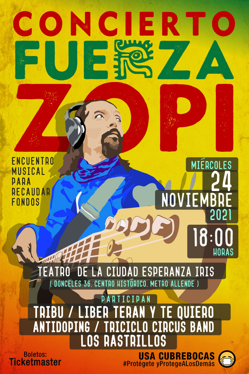 PaseodeTodos's tweet photo. Zopi, conductor de @BicitlanRadio, voz y bajo de @losrastrillos fue diagnosticado con leucemia y requiere un costoso tratamiento. Por ello pedimos de tu ayuda ya sea donando y/o asistiendo al concierto #fuerzaZopi
Boletos: https://t.co/2mHCpbJy2O 
Dona: https://t.co/YYXGHJdwch https://t.co/VpaFGTFRtb