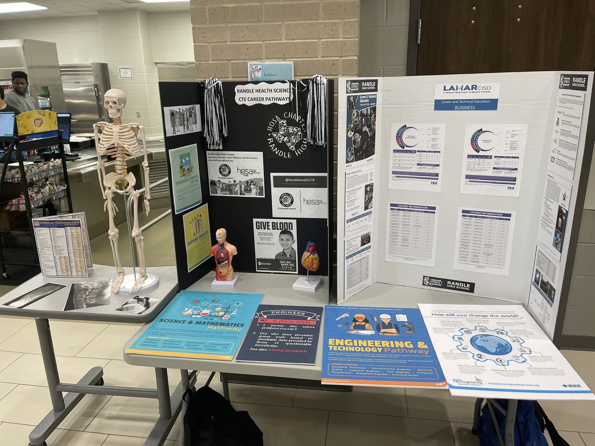 RandleHealthCTE's tweet photo. @RandleHS Celebrating National Career Development Week @LamarCISDCTE #HealthScience🩺 #Business 💼 #Engineering 🏗  Randle CTE Excellence! 🖤🤍🦁 https://t.co/mZrXmYxabc