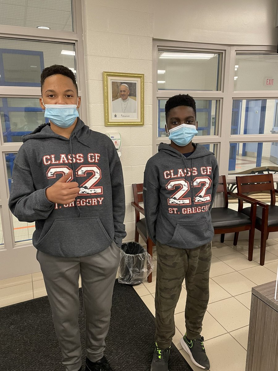 Look what arrived today!! Graduation Spirit wear. Other students can purchase their St.Gregory spirit wear as per the link in our parent weekly. Purchases close November 28th. #grizzlyden #classof2022