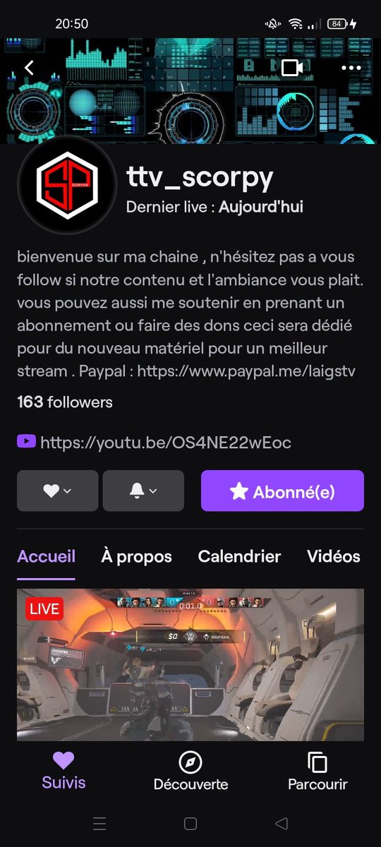 ScorpIgs's tweet photo. Salut a tous , n'hésitez pas a venir passez vite fait un coucou sur la chaine : lancement du stream dans 15 min . ❤️ https://t.co/bajdfZPm2t
