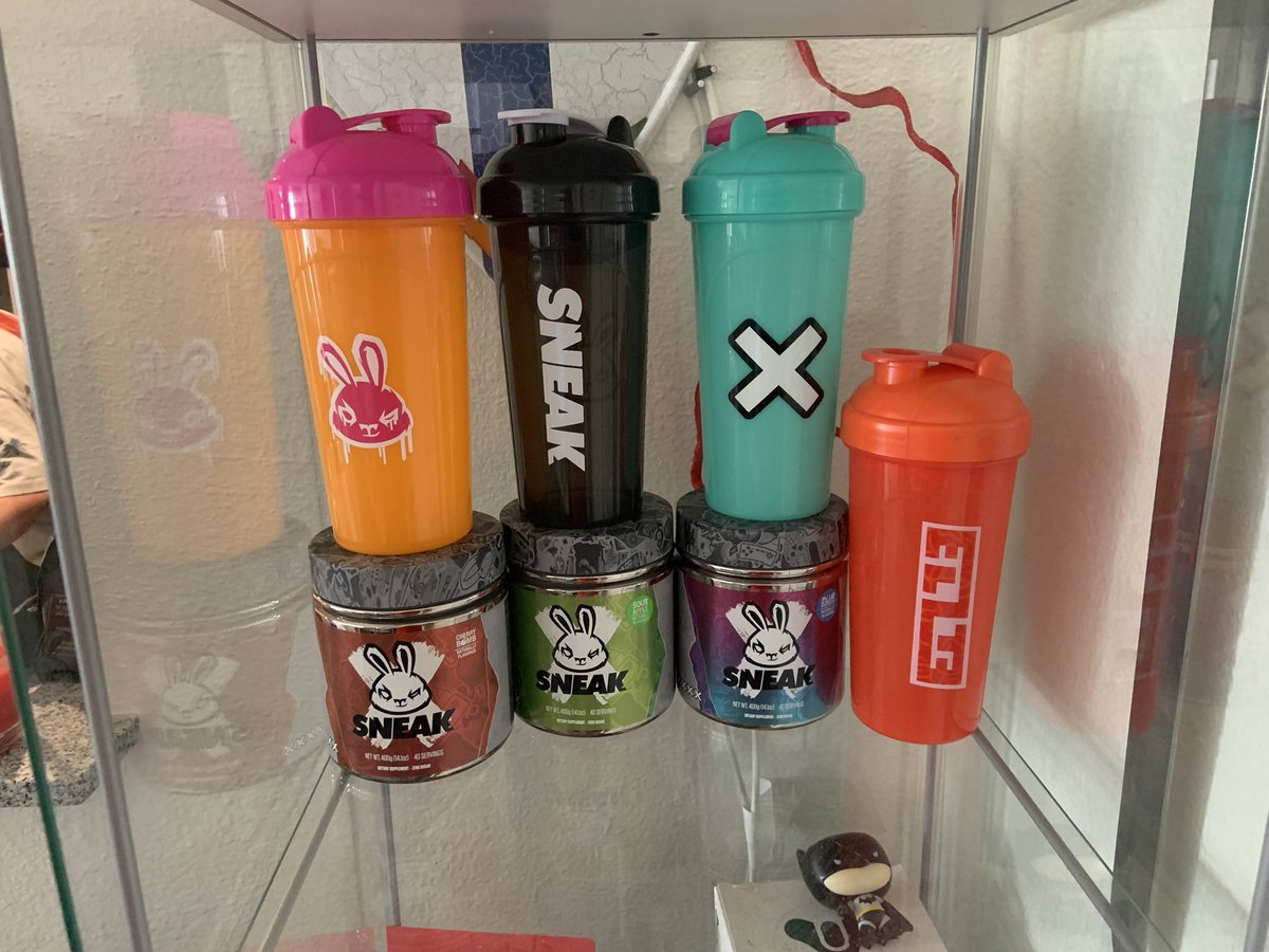 LFist13's tweet photo. Almost got them all need 2 more elite ones and the 2 glow in the dark ones. Metal one just ordered and on its way @AngrySpexican and @SneakEnergy when are we getting blizzard I need my fix. https://t.co/ogmbGml5Sh