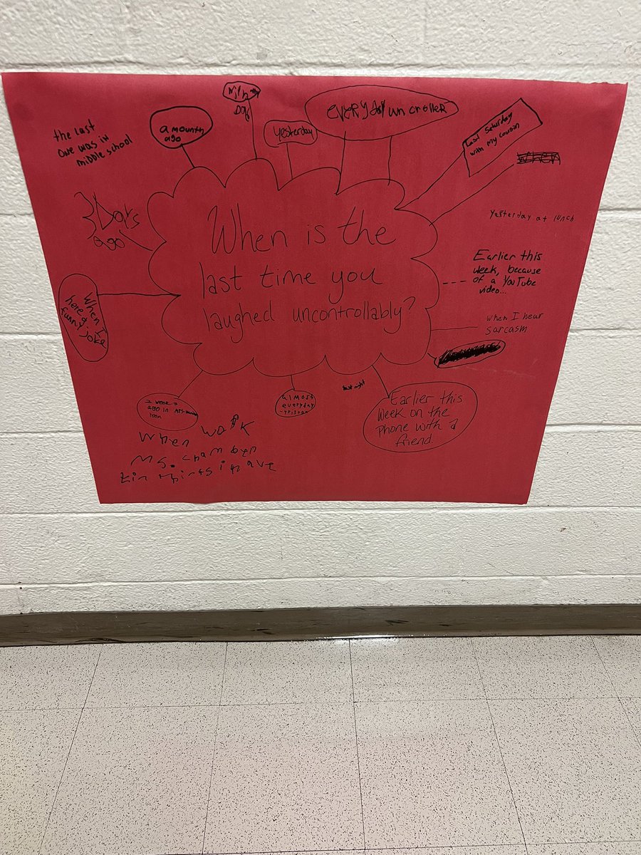 MsHillClassroom's tweet photo. I am absolutely loving read these staff and student responses every day…both have even asked me to come up with my own questions in December to keep it going ☺️ #ChooseSCSD #StudentTalk #StudentResponses #ThingsMyStudentsSay https://t.co/kUWhnsdNfq