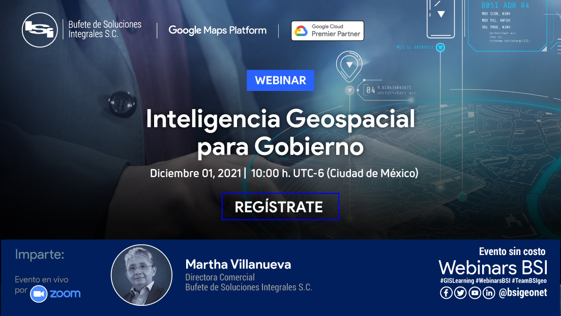 bsigeonet's tweet photo. ☞👩‍💻🌎Apúntate al [ WEBINAR ]: Inteligencia Geoespacial para Gobierno | #NoTeLoPierdas Dic. 01, 2021, 10h | NO TIENE COSTO - https://t.co/23zpkolIuj https://t.co/Kj3iWhe3fy
