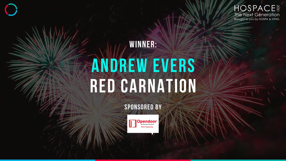 HOSPAtweets's tweet photo. Inspirational Technology Leader Of The Year Award sponsored by @Keystep goes to Andrew Evers, @red_carnation! Congratulations and well deserved!
#HOSPACENextGen #HOSPACEAwards #TechnologyLeader #Technology https://t.co/63QeTgHNrR