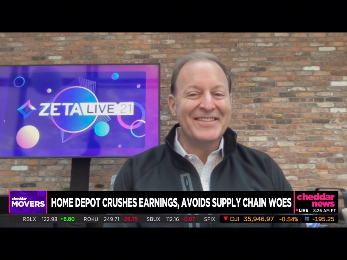 If you missed Zeta CEO <a href="/dsteinberg10000/">David A Steinberg</a>‘s interview on <a href="/cheddar/">Cheddar</a>, where he explained why inflation doesn't seem to be scaring consumers away,  you can watch it in its entirety here: cheddar.com/media/big-name….