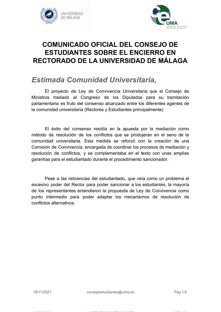 Consejo Estudiantes UMA tweet media