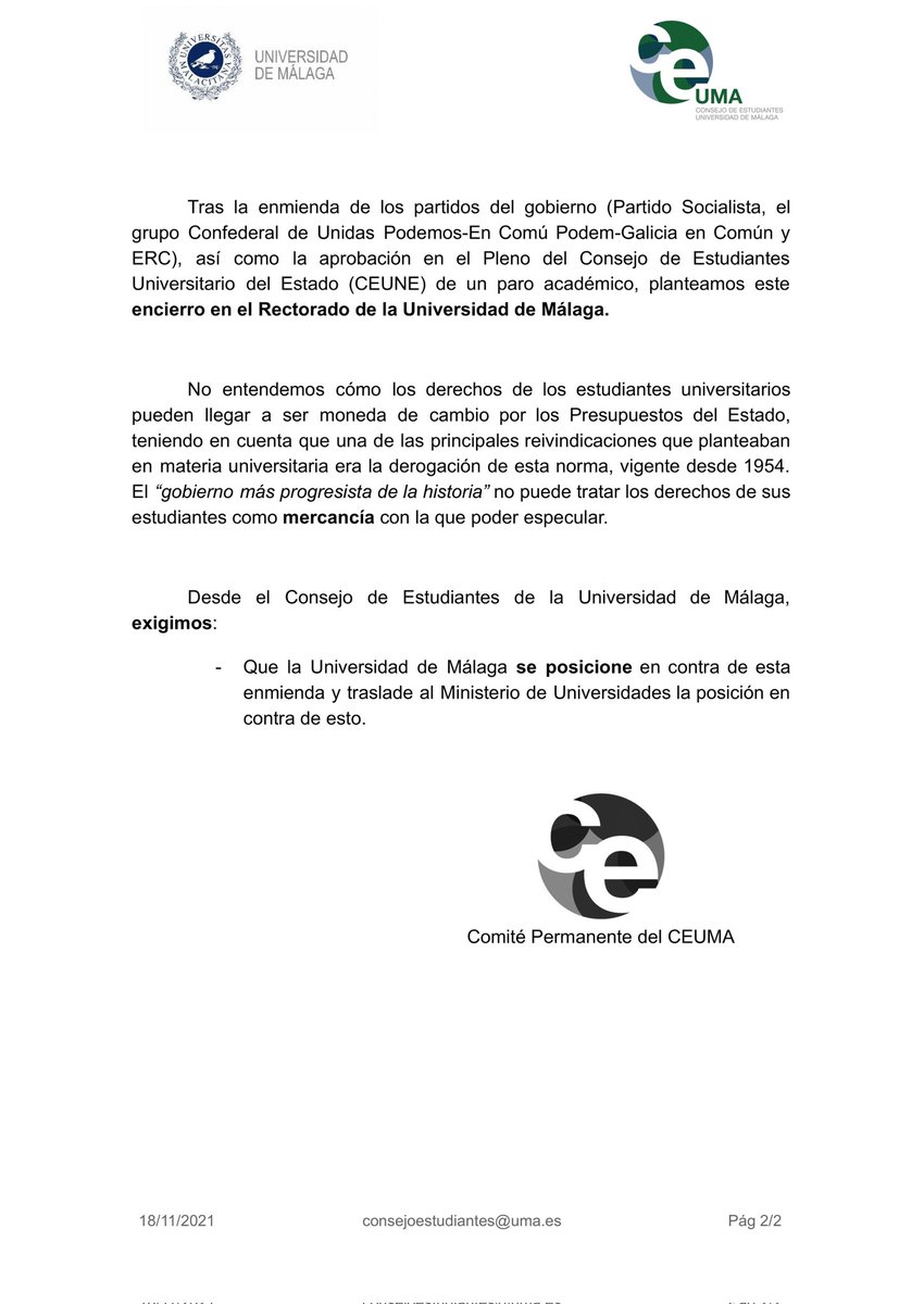 Consejo Estudiantes UMA tweet media