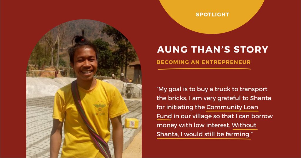 ShantaNGO's tweet photo. Meet Aung Than from Khon Don Village. Aung decided to borrow $670 from the Community Loan Fund to start a brick-making business.

Read about Aung Than’s success at https://t.co/w8J8F1Mxgy https://t.co/qnsMi89wd6