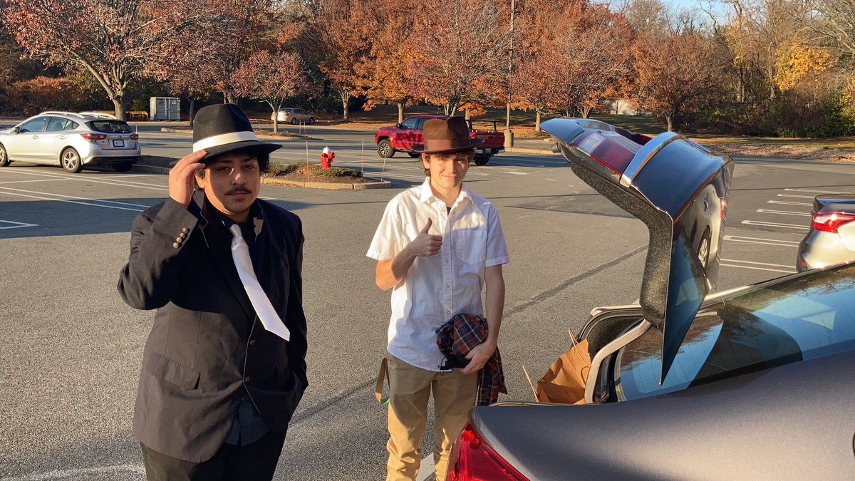 Media Arts Lab students Alan Morales (left) Carter Bilodeau (right) Brendan Norton (behind camera) hard at work after school! #recycle #bigblue