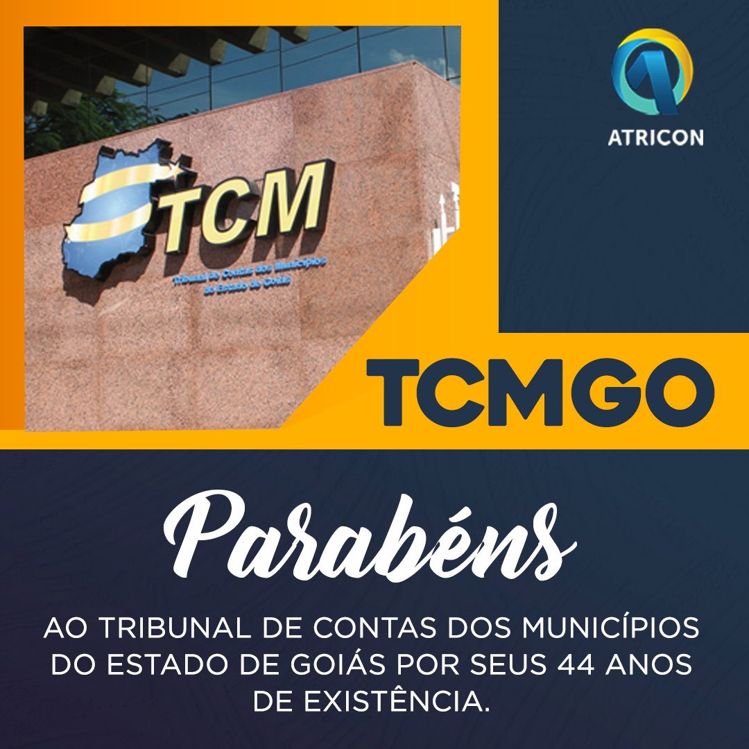 Atricon's tweet photo. O TCMGO está há 44 anos realizando um Controle Externo com acuidade e excelência, para que os municípios do estado de Goiás atendam aos direitos dos seus cidadãos.
#atriconvaloriza #rededecomunicacaotcs #qatc #mmdtc https://t.co/uuztkuwGvD