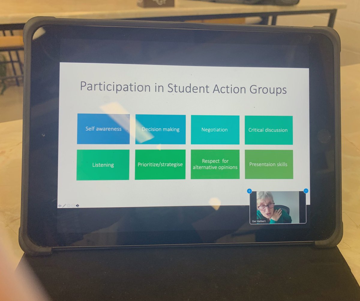 MsLOBrien's tweet photo. Another enjoyable @accsirl ‘Student Voice’ webinar today. It provided students with a space to share and discuss SV practices, structures &amp; initiatives with other ACCS schools. 
#studentvoice #studentledactivites #makingadifference #accsschools #richdiscussion #Collaboration https://t.co/vIZXoHL2ty