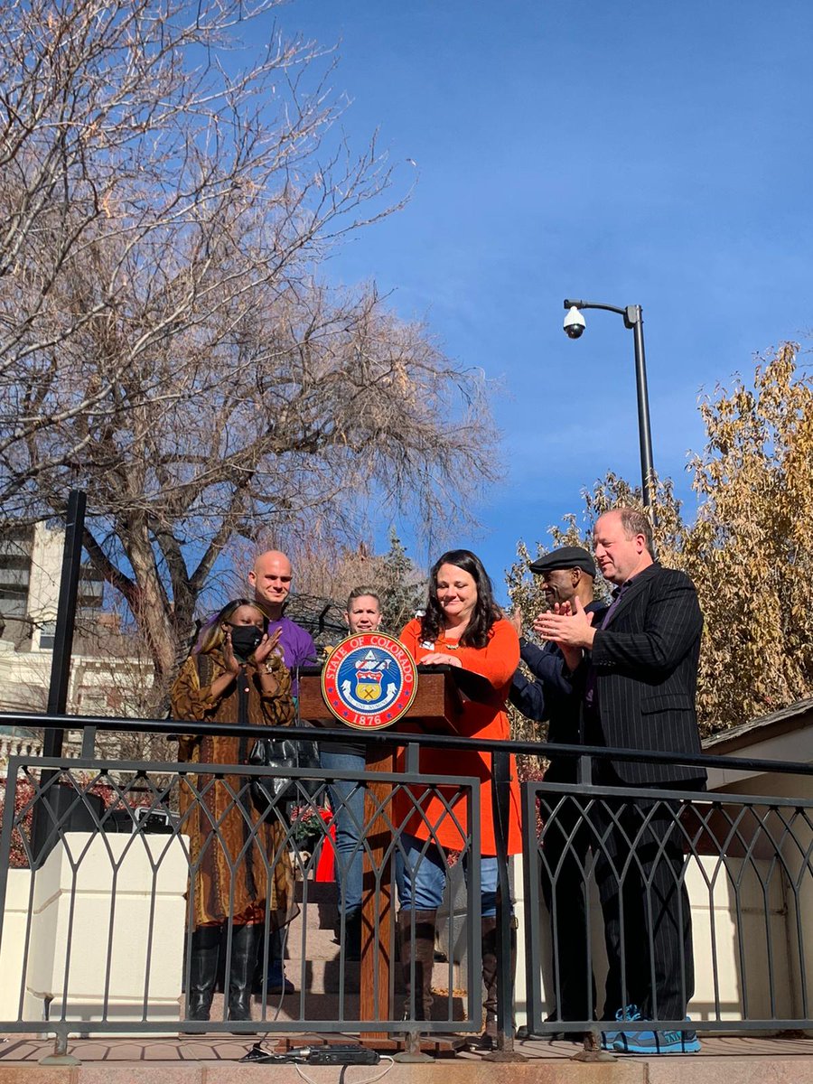 COWINS_union's tweet photo. Today, Governor Polis and Colorado WINS, the Colorado state employees' union, celebrated the hard-fought victories that were years in the making, as they signed the first contract for Colorado State employees. #WeMakeColoradoRun https://t.co/CdDzJHk2Hj