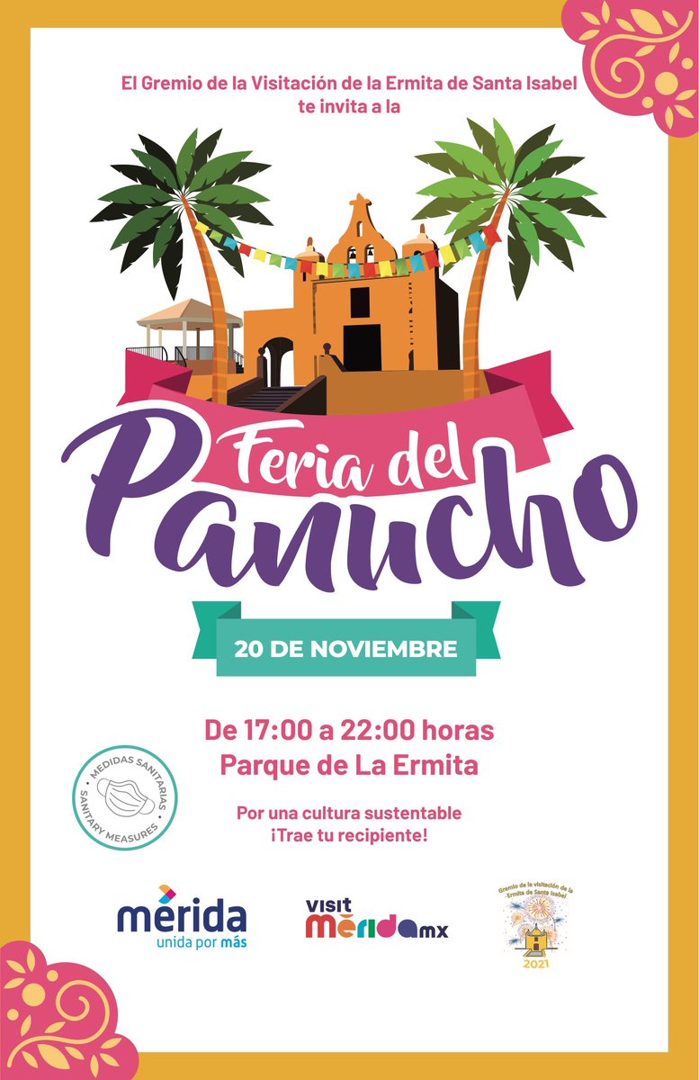 ¡Feria del Panucho 2021! 🌮🎉🌺

El gremio de la Visitación de la Ermita de Santa Isabel y la Dirección de Desarrollo Económico y Turismo te invitan a la 2da edición de la Feria del Panucho 🙌🏼✨ un espacio gastronómico-cultural para conocer la historia de nuestra bella tierra …